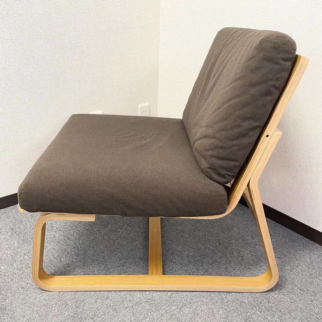 【女性オーナー】無印良品 ソファチェア・オーク材 カバー付き
