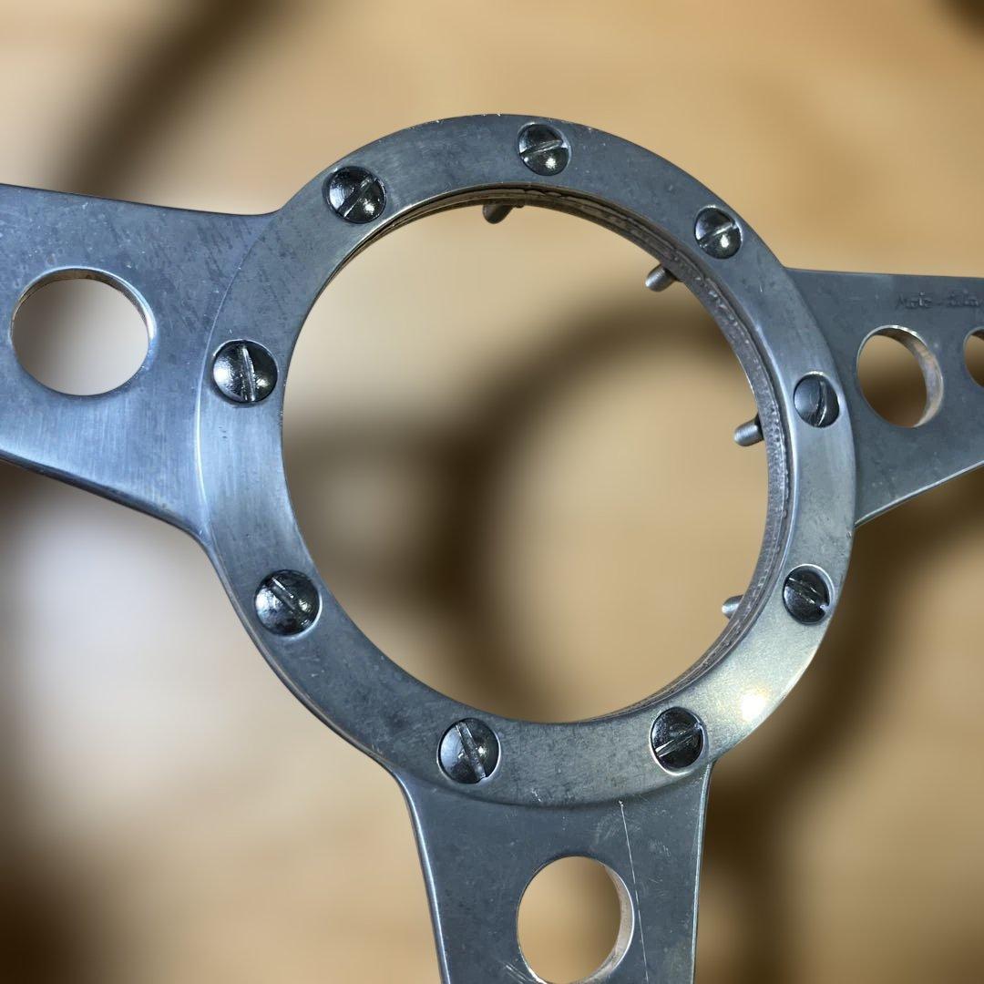 ジ*ン様 美品★MOTO-LITA モトリタ 木製 ウッドステアリング 化粧リン