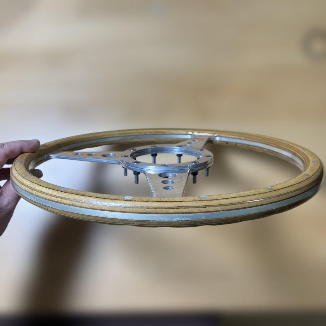 ジ*ン様 美品★MOTO-LITA モトリタ 木製 ウッドステアリング 化粧リン