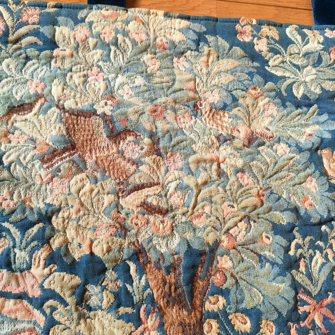 ヴィンテージ メイドインフランス タペストリー のれん　棒通し・棒付き