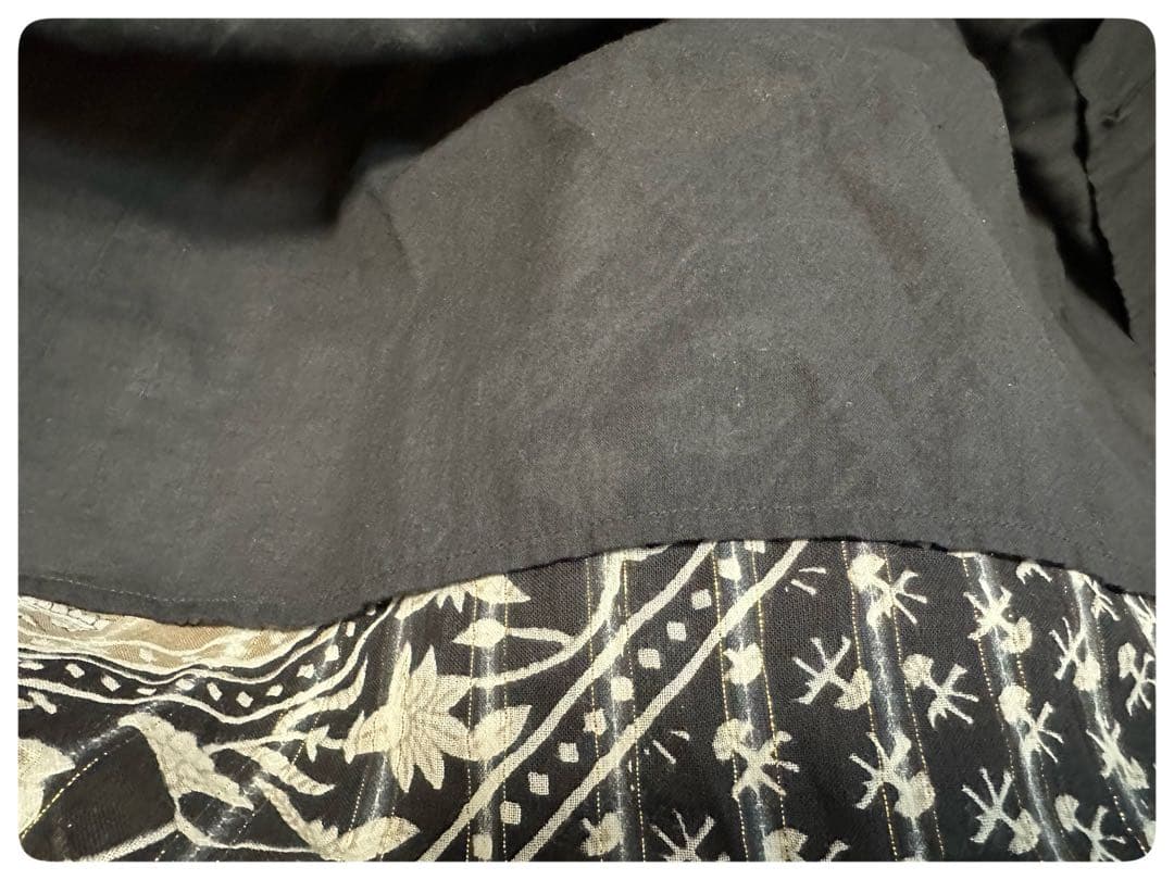 美品sara mallikaサラマリカコットンブロックパターンドレスワンピース