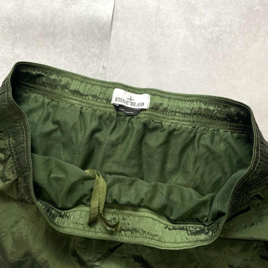 試着程度 ストーンアイランド ナイロンメタルスウィムショーツ カーキ 3XL