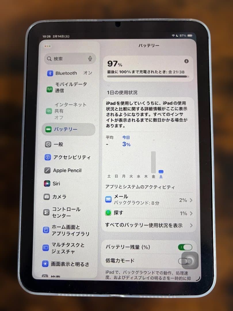 Apple iPad mini 6. 　Wi-Fi+ Cellular
