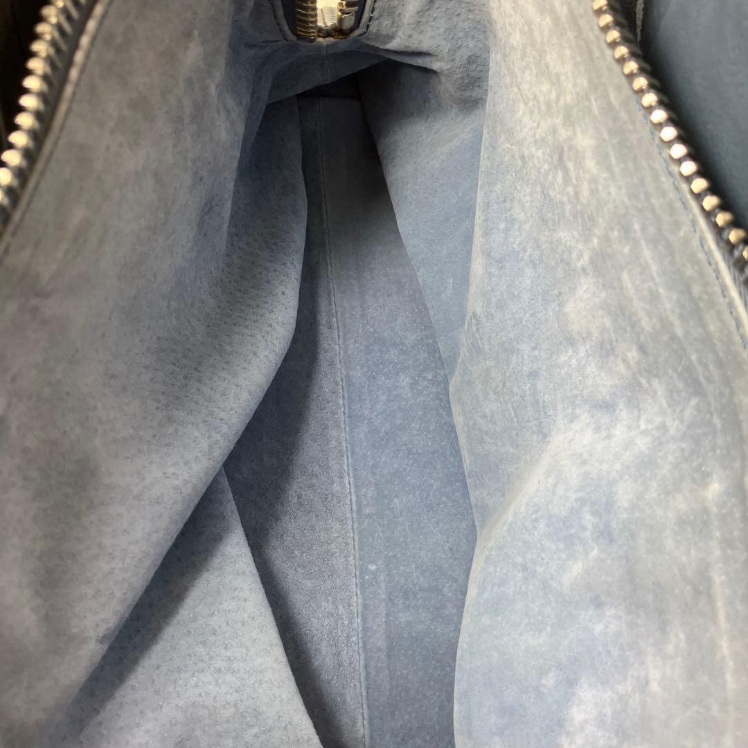 美品✨現行 近年モデル ヒロフ ランポ シボ革 ロゴ刻印 ３室 ハンドバッグ