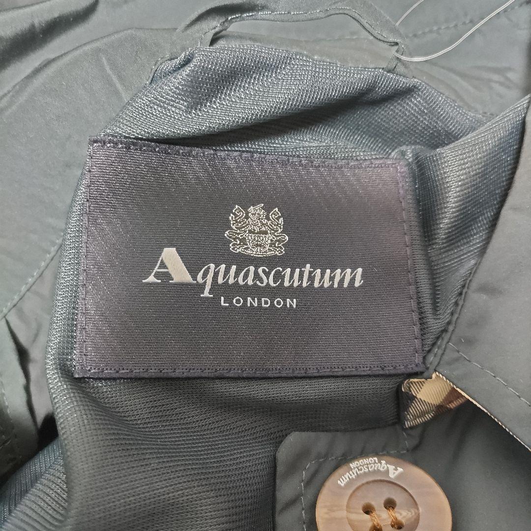 【新品】アクアスキュータム レインコート チェック　Aquascutum　LL