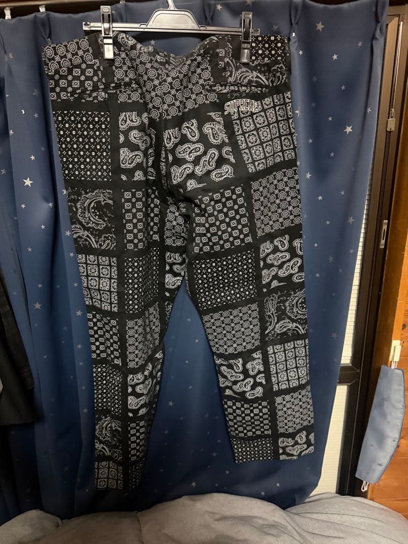 パンツ Black 36 20SS Supreme Paisley Grid Chino