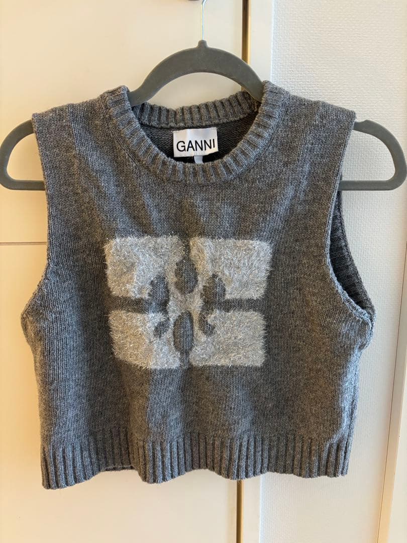 GANNI ニットベスト M グレー 佐藤ミケーラ倭子さん着用