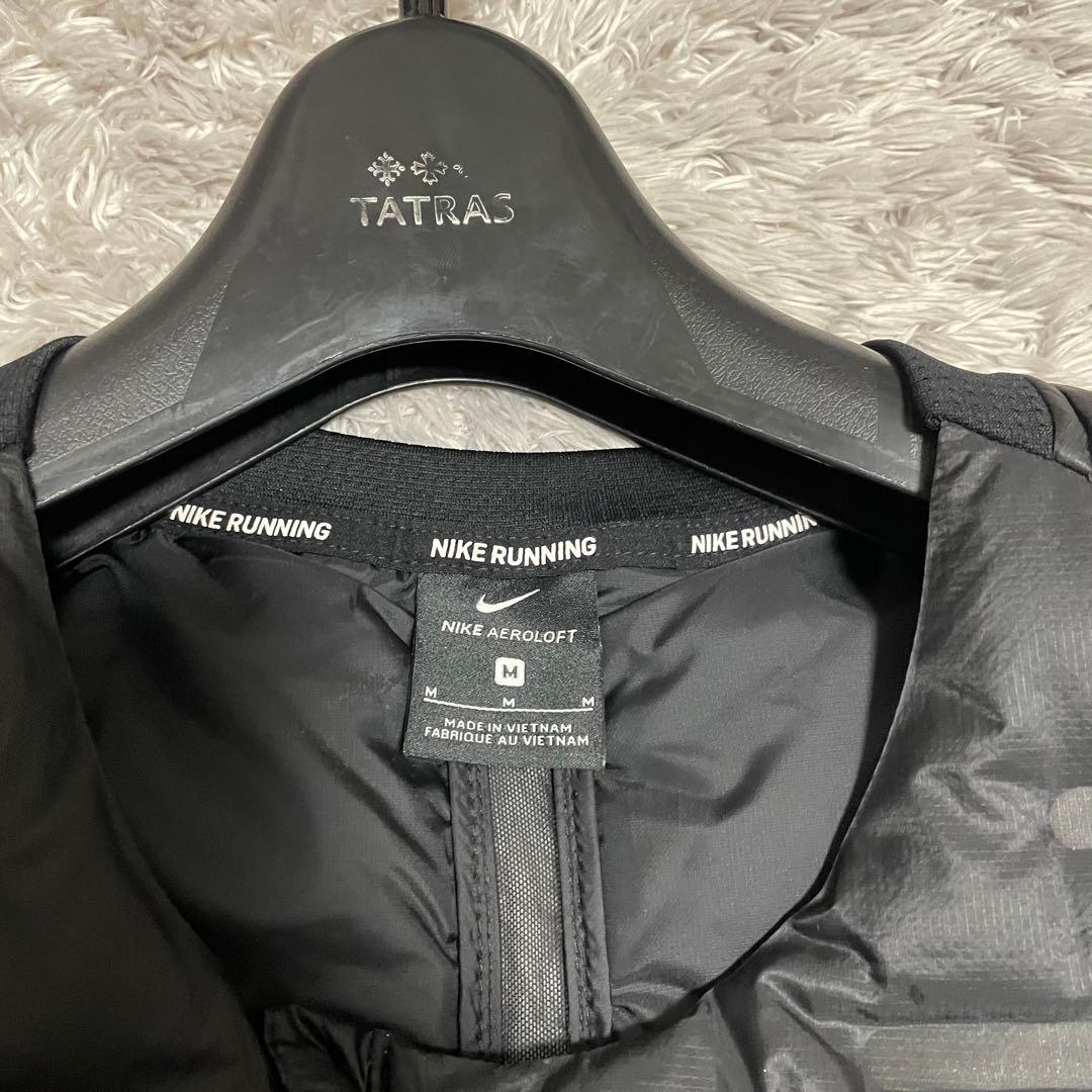 極美品　ナイキ エアロロフト ダウンベスト ランニング ゴルフ 黒　サイズM