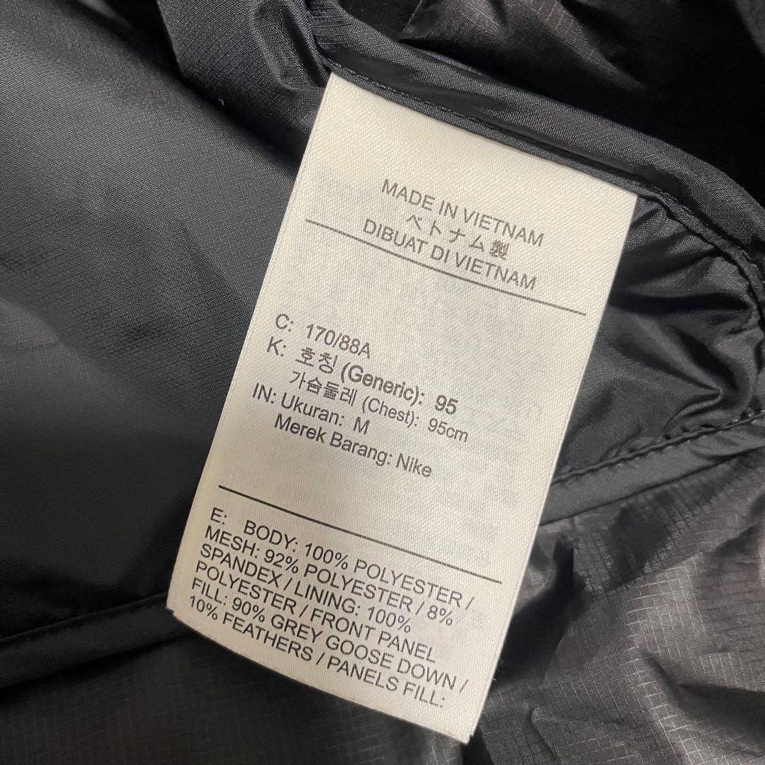 極美品　ナイキ エアロロフト ダウンベスト ランニング ゴルフ 黒　サイズM