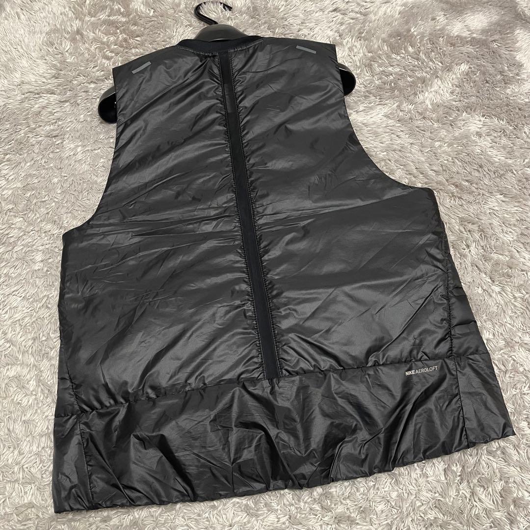 極美品　ナイキ エアロロフト ダウンベスト ランニング ゴルフ 黒　サイズM
