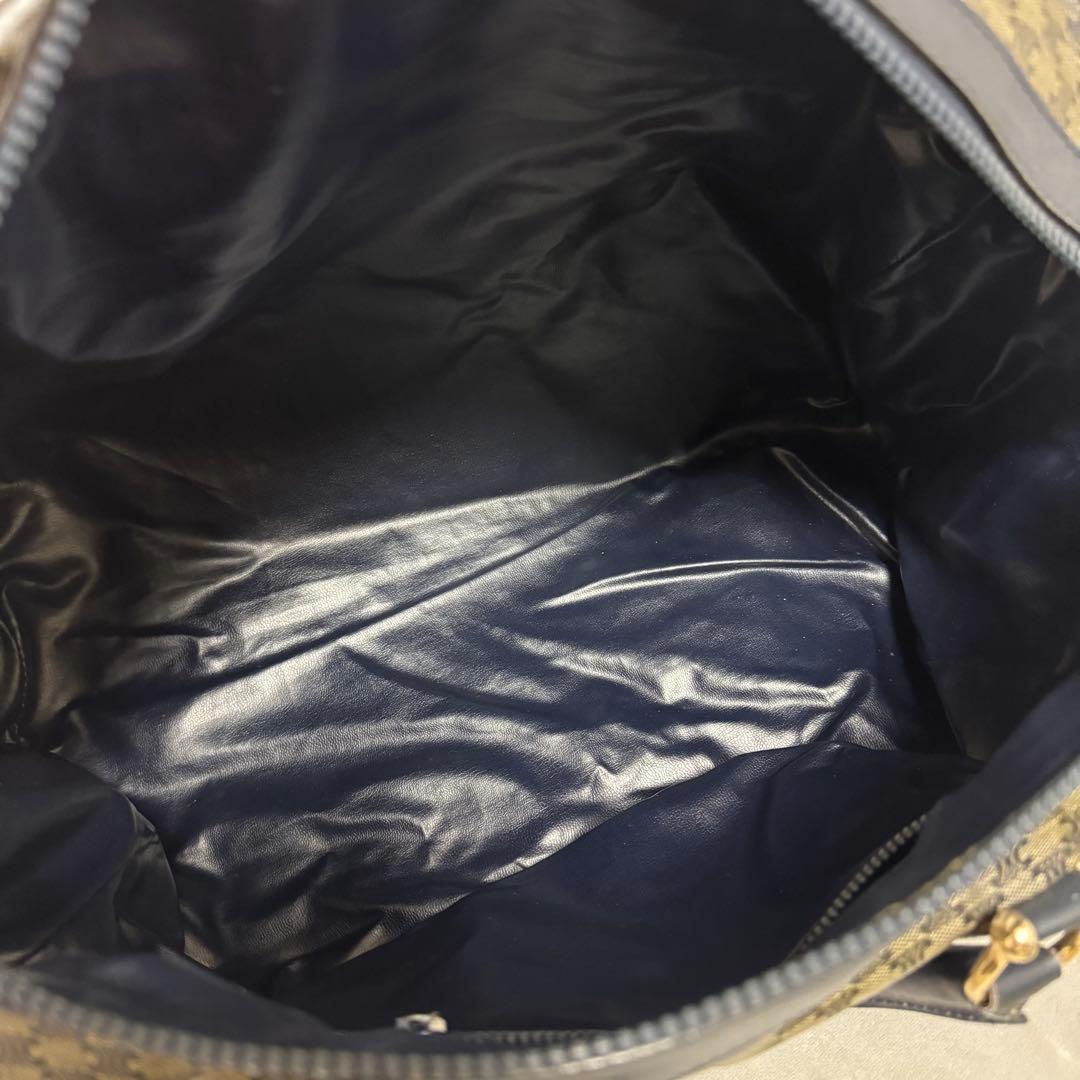 セリーヌ　ヴィンテージ　美品　ボストンバッグ　PVC×レザー　riri