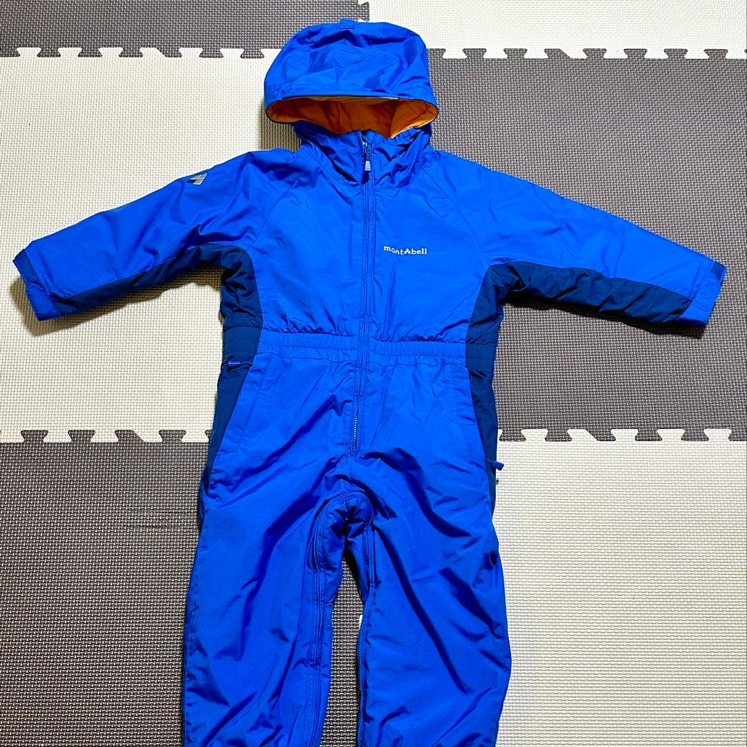 美品【mont-bell】キッズスノーウエア　ブルー系100