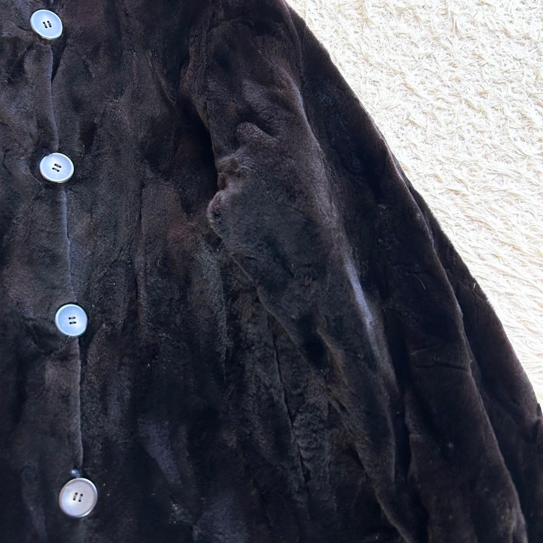 【極美品✨️シェアードミンク】 リバーシブル 本毛皮 高級 ファー 京都肩傘協組