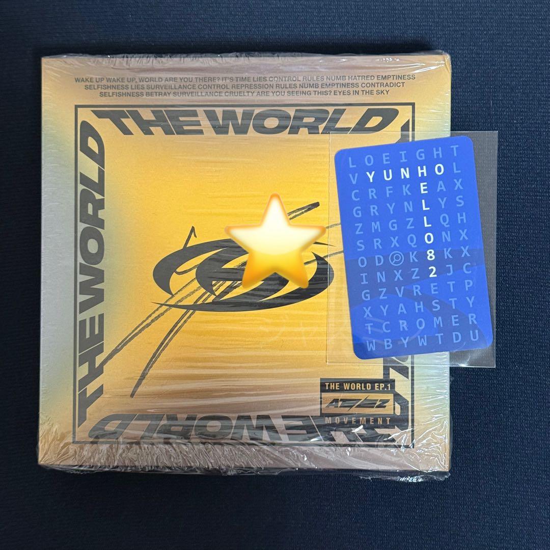 【最終値下】ATEEZ MOVEMENT ユノ サイン入り アルバム、特典トレカ