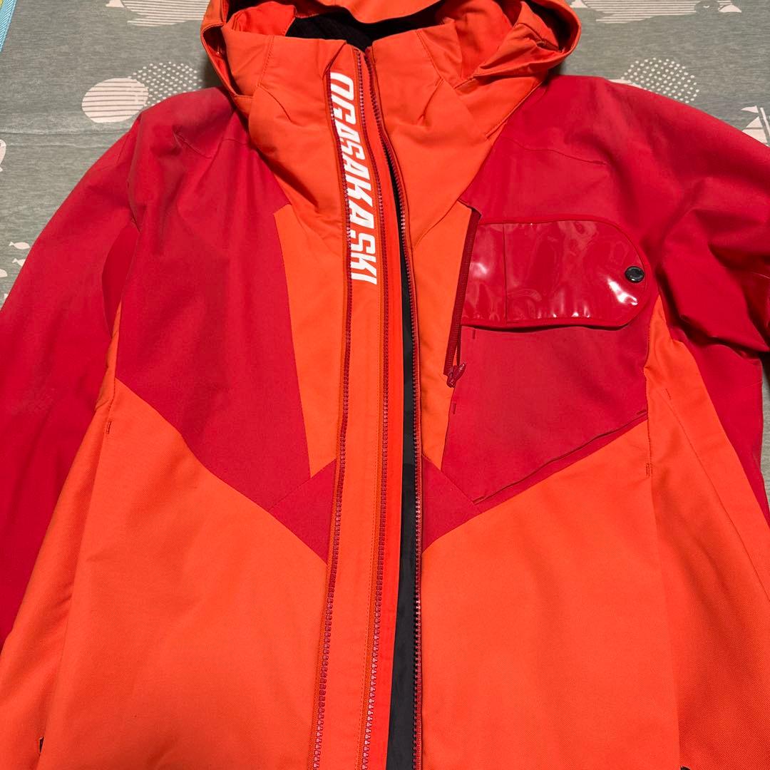 OGSAKA スキーウェア 上下 上着Mサイズ・パンツ Lサイズ オレンジ／赤