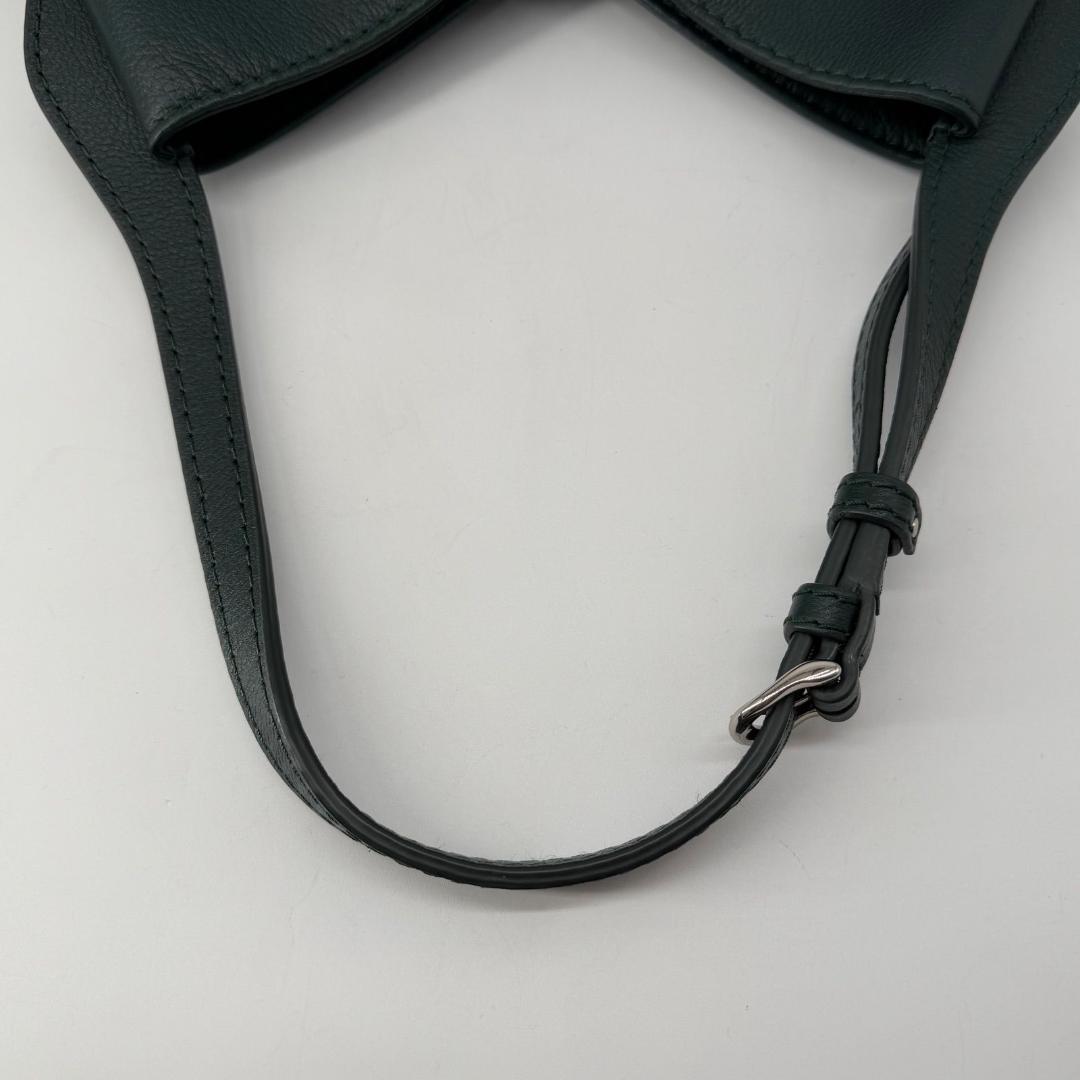 17084✨マザーハウス ミズバショウ レザー ワンショルダーバッグ グリーン