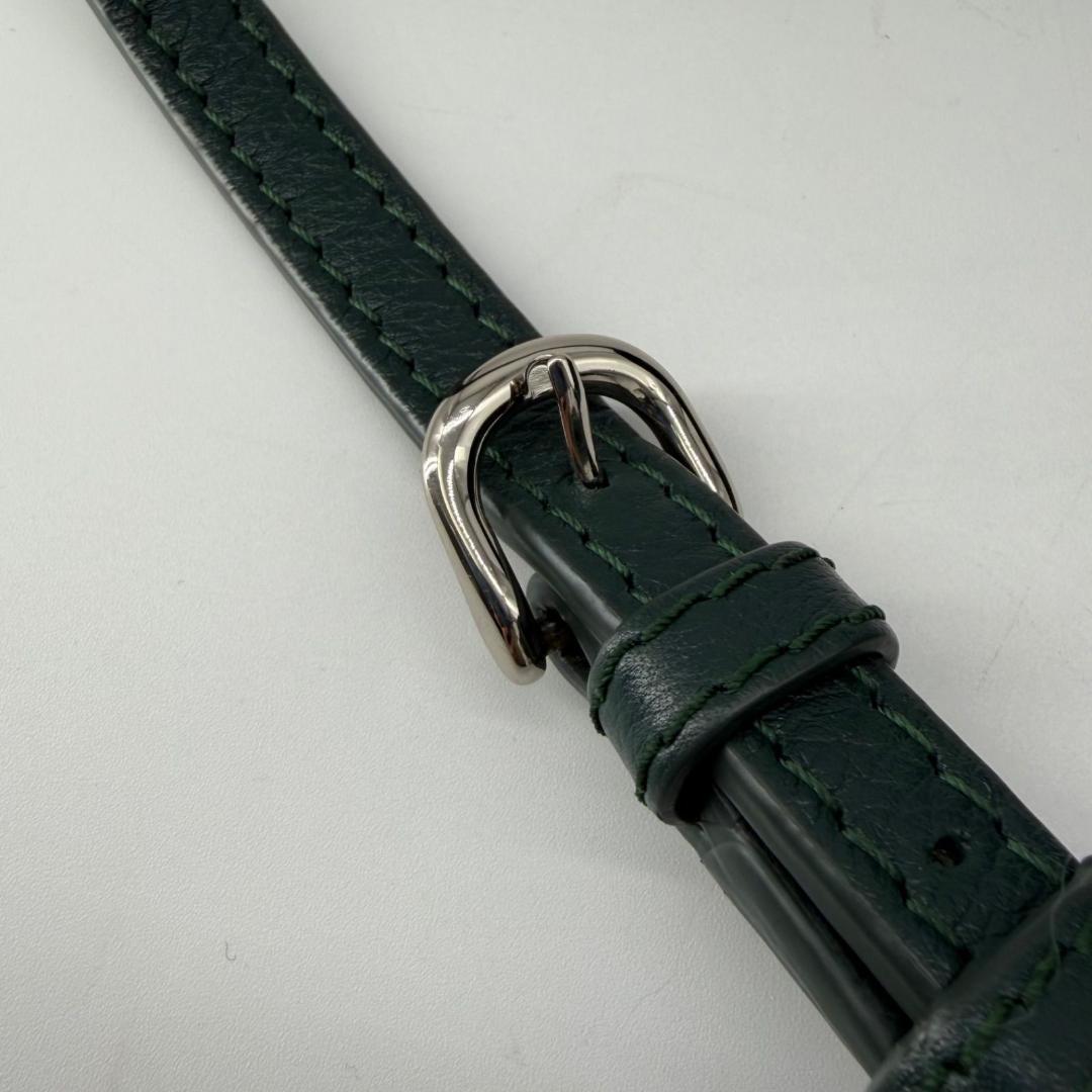 17084✨マザーハウス ミズバショウ レザー ワンショルダーバッグ グリーン