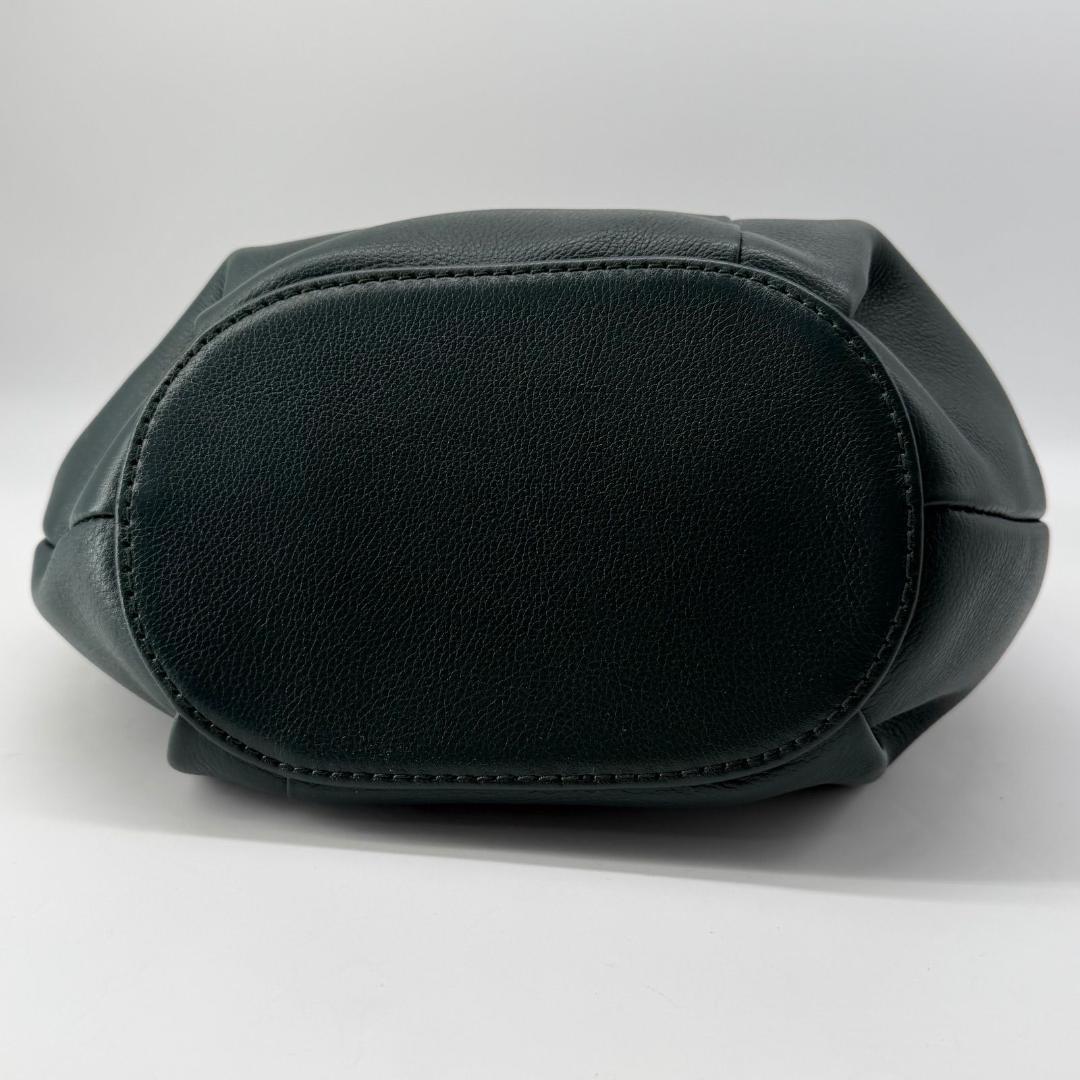 17084✨マザーハウス ミズバショウ レザー ワンショルダーバッグ グリーン