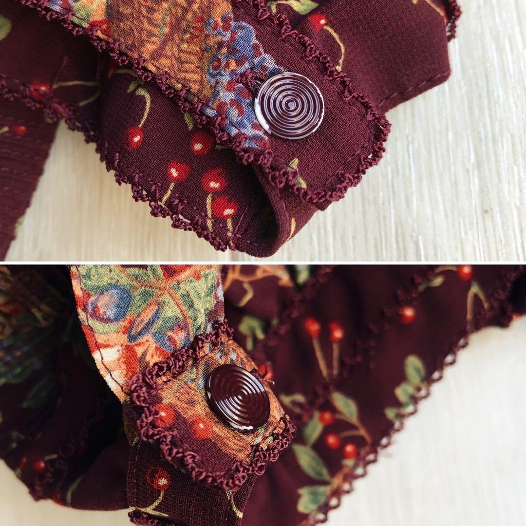 カネコイサオ フルーツバスケット チェリー ピンタック ピコレース ワンピース