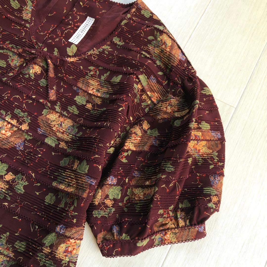 カネコイサオ フルーツバスケット チェリー ピンタック ピコレース ワンピース