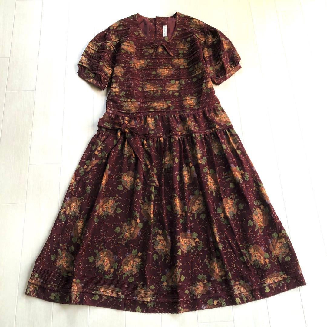 カネコイサオ フルーツバスケット チェリー ピンタック ピコレース ワンピース