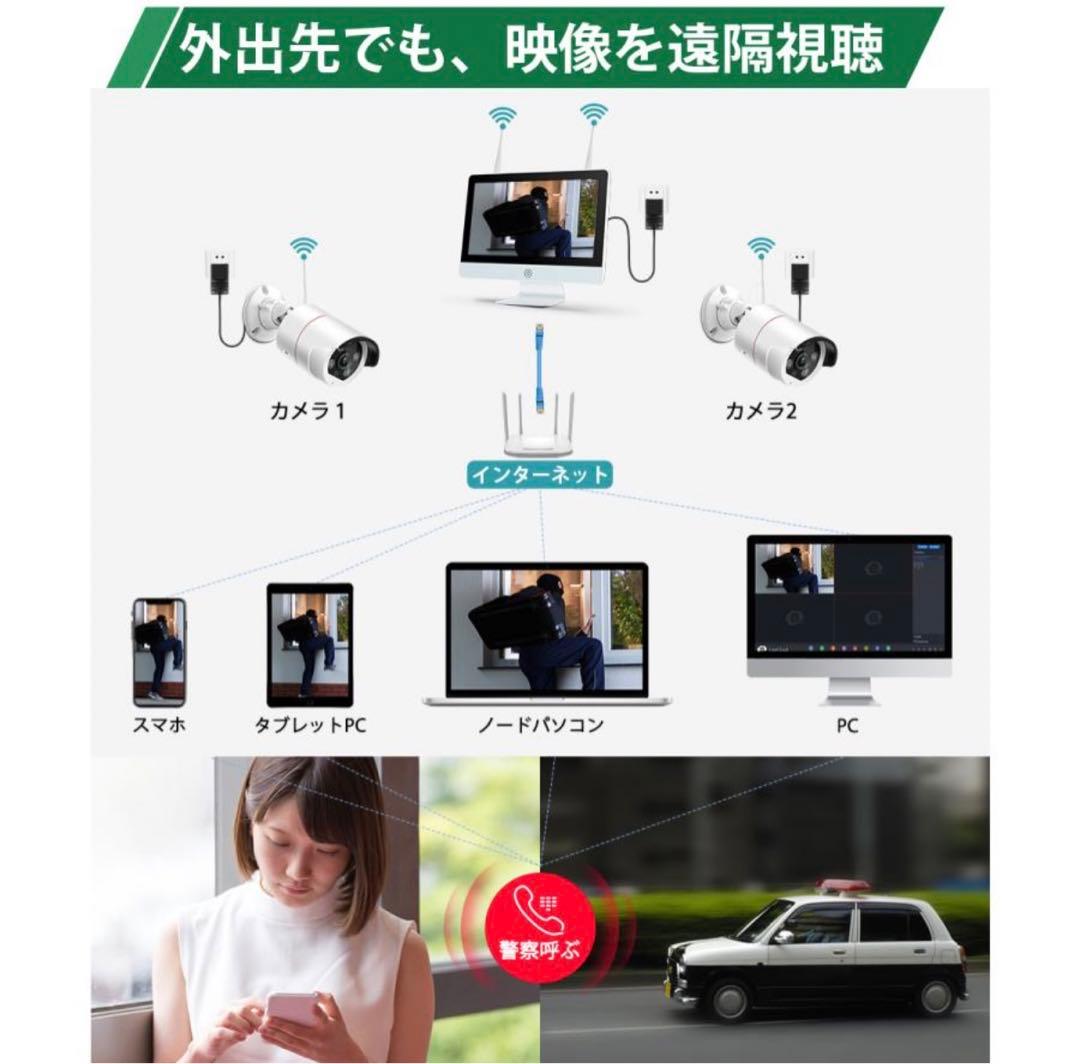 防犯カメラ4台★YESKAMO 多機能