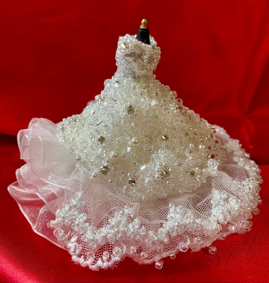 ミニチュア　ウェディングドレス　キラキラ　可愛い　インテリア