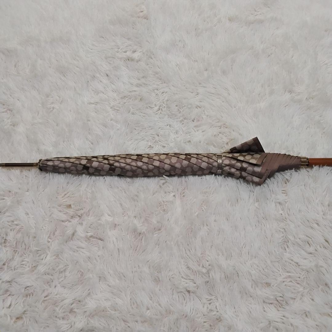 【美品】CELINE セリーヌ 長傘 トリオンフ 高級 雨傘 ブラウン