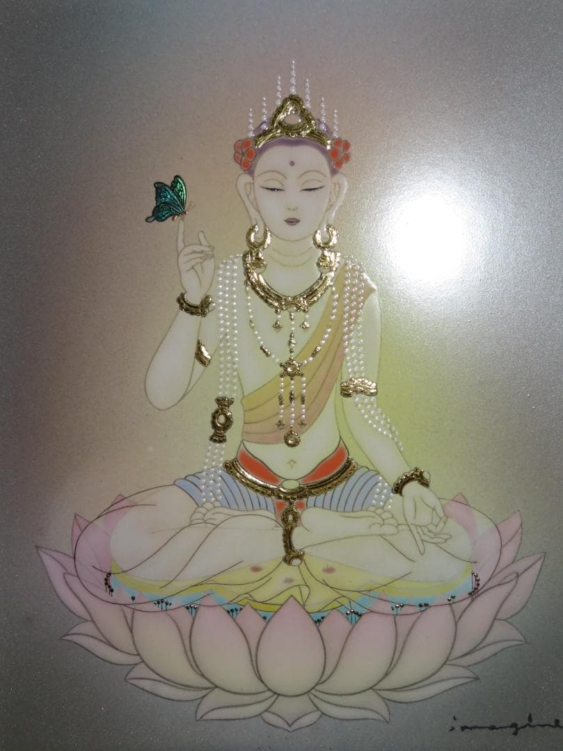 ぐり　草場一壽　「大調和」（仮題）　ダライ・ラマ　陶彩画　原画