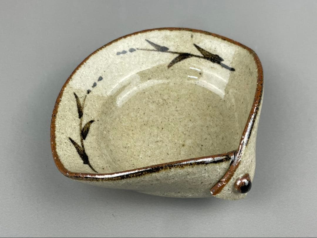 絵唐津草文皿 十三代中里太郎右衛門窯 向付 懐石料理 銘々皿 5客 貝殻 唐津焼