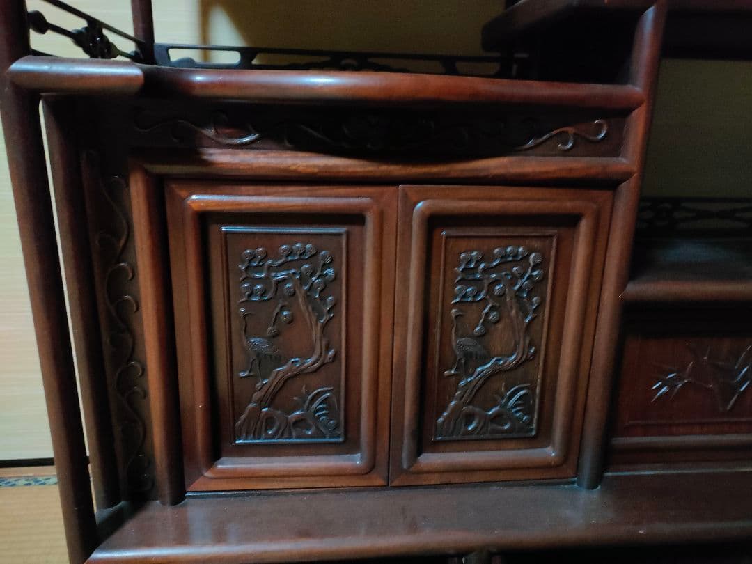 茶箪笥(年代物)幅120cm 高さ123cm 奥行42cm(直接引取も可)　花梨