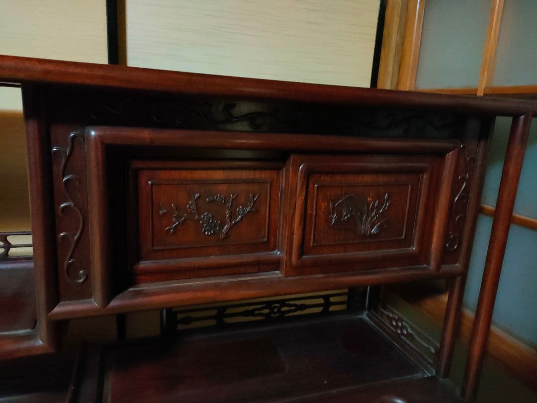 茶箪笥(年代物)幅120cm 高さ123cm 奥行42cm(直接引取も可)　花梨