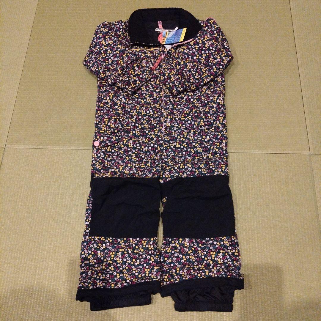 子ども用 防水スキーウェア 花柄