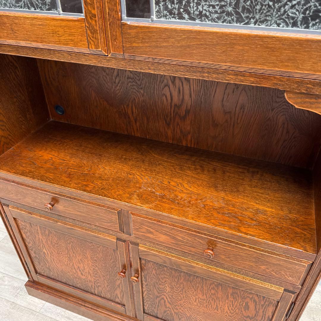 三越家具 Brugge ブルージュ 食器棚 飾り棚 ステンド