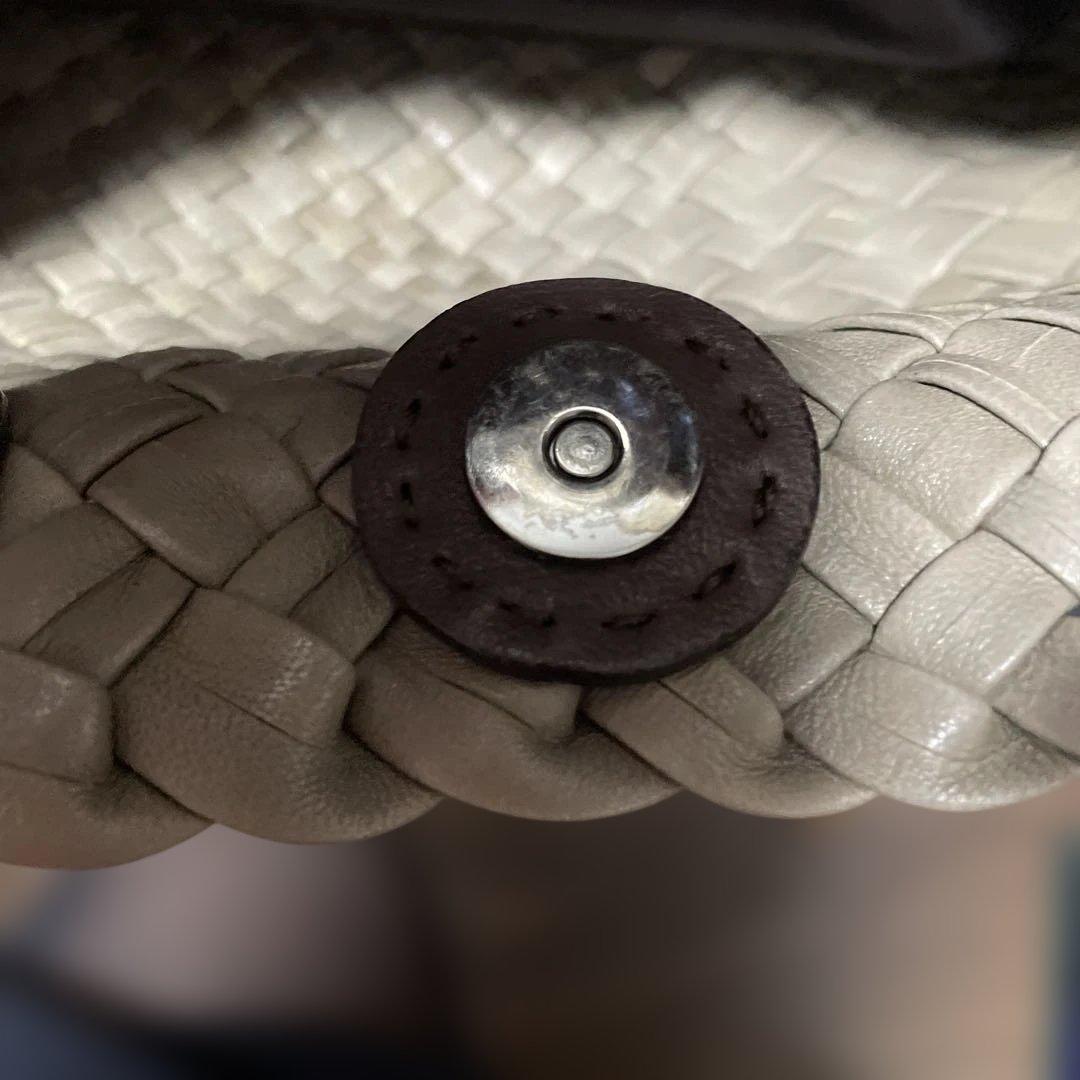 専用　ファルロニ　ハンドバッグ　編み込み　オールレザー　グレージュ　斜め掛け◎