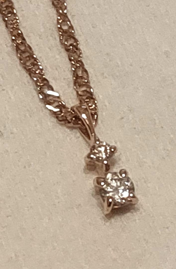 k10 Jouete スクリュー ダイヤモンドネックレス PG 0,03ct