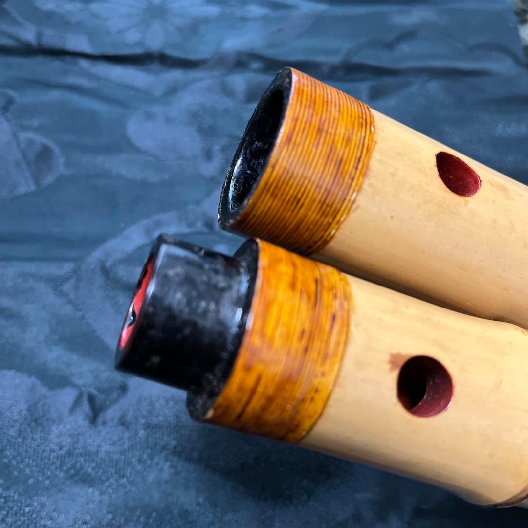 尺八 琴古流 在銘 中継ぎ緩み無し 一尺九寸管 籐巻 【音出し確認済み】格安品