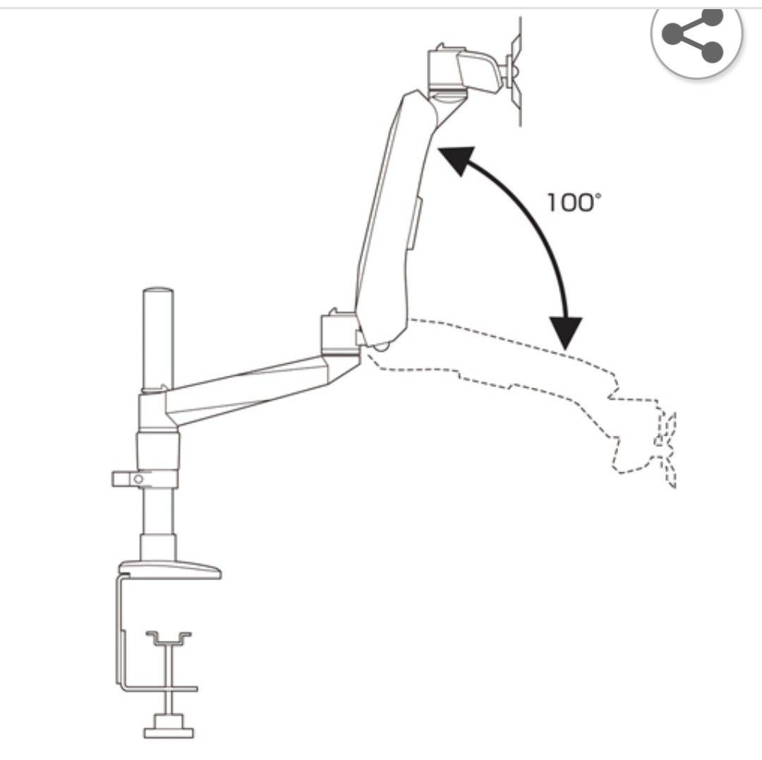 ♣⑦SANWA SUPPLY 水平垂直液晶モニターアーム CR-LA1007