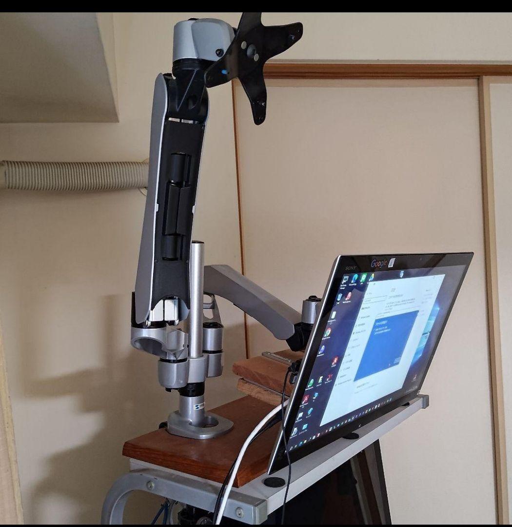 ♣⑦SANWA SUPPLY 水平垂直液晶モニターアーム CR-LA1007