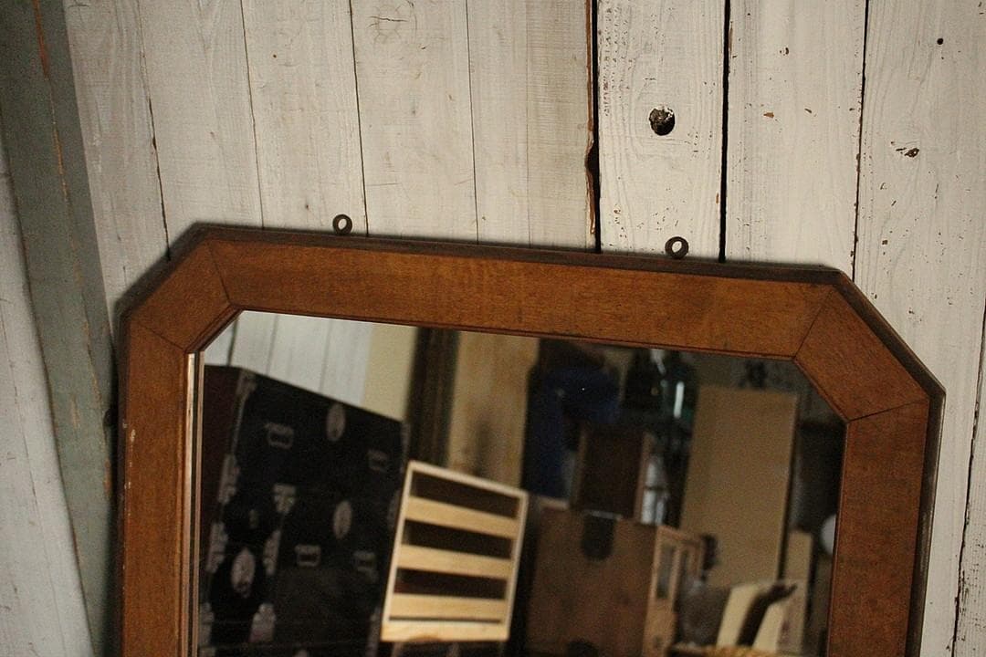 Y*Y様 アンティーク　大型の木枠ミラー