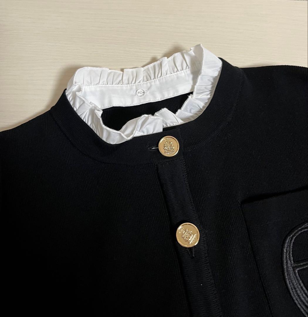 EIMY ISTOIRE Attached collar カーディガン 黒