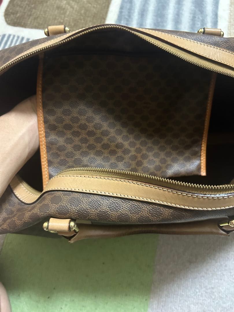 Celine ブラウンレザーボストンバッグ