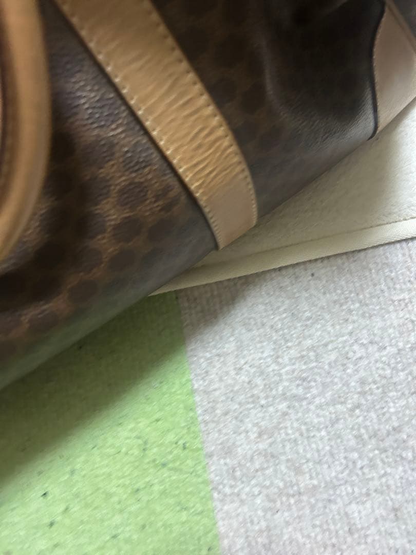 Celine ブラウンレザーボストンバッグ