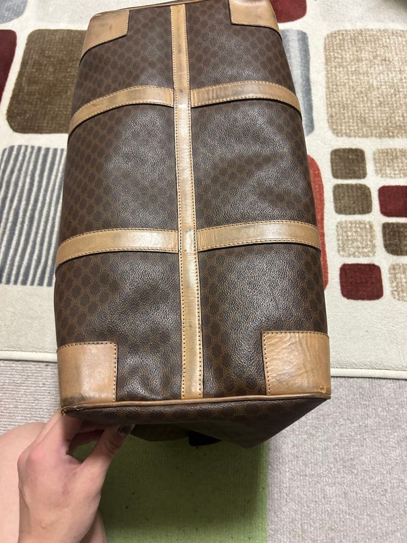 Celine ブラウンレザーボストンバッグ