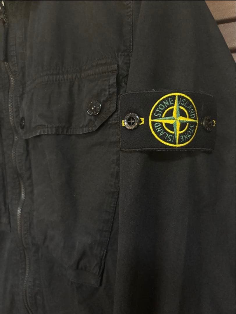STONE  ブラック ミリタリーシャツジャケット