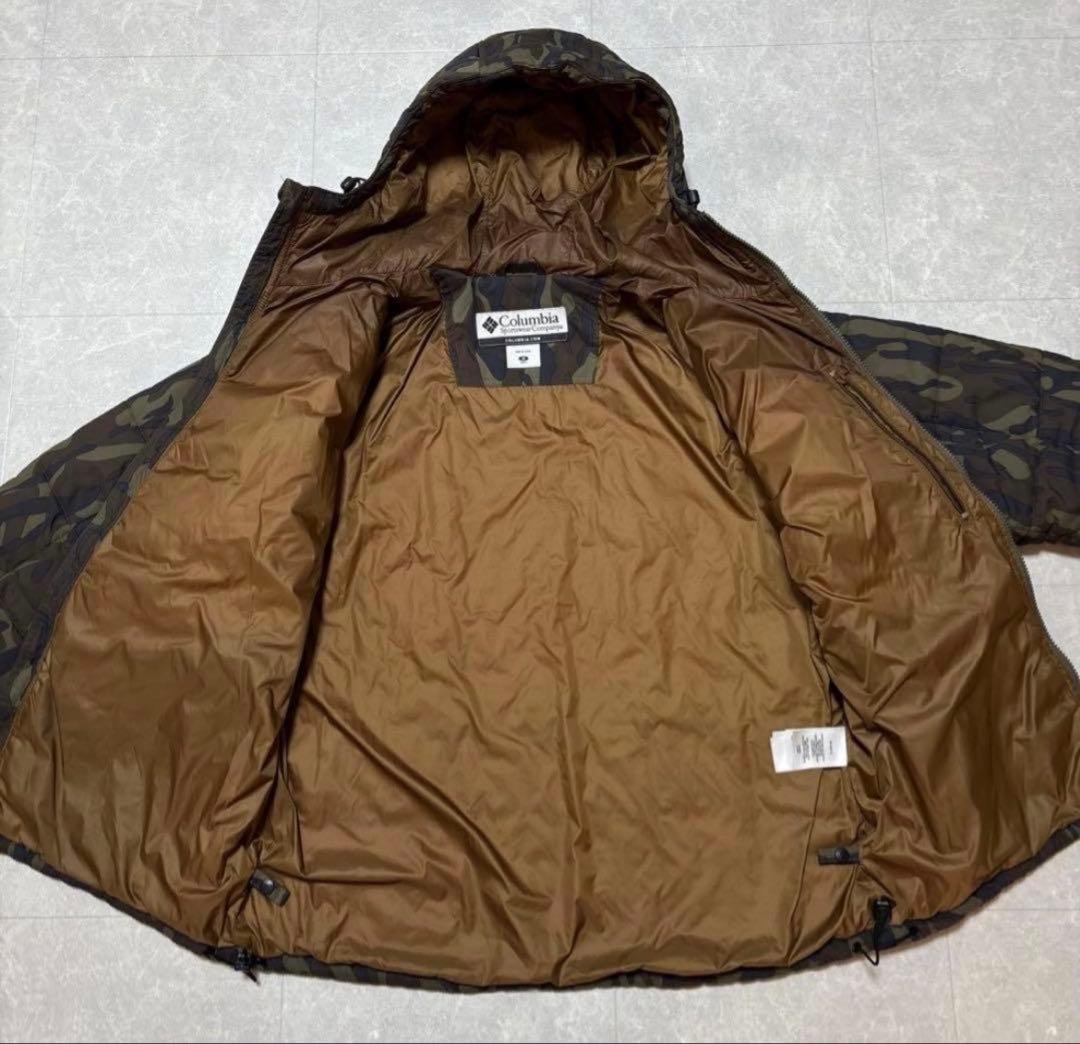 00s Columbia hooded puffer jacket カモフラ
