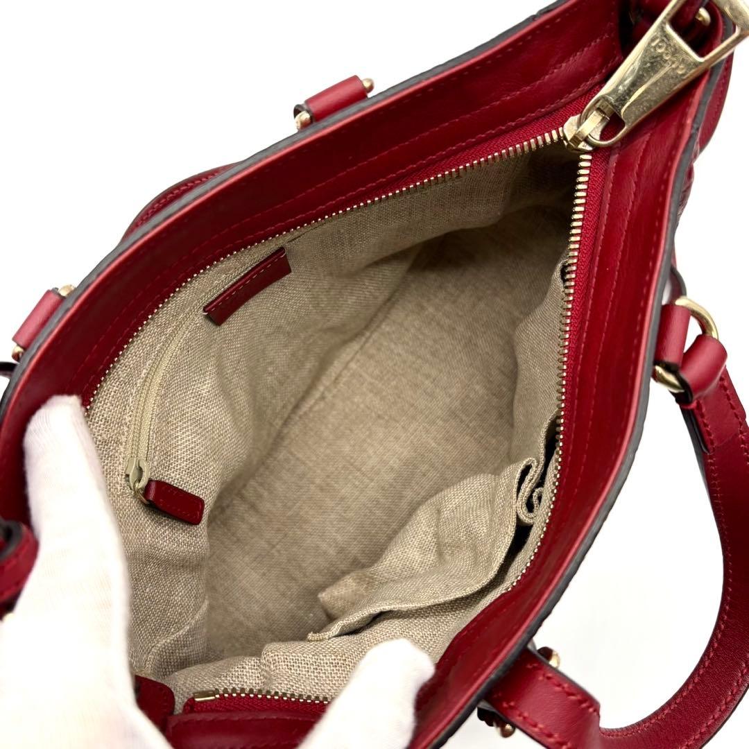 ✨極美品✨グッチ ハンドバッグ 2way GG マイクロシマ インターロッキング