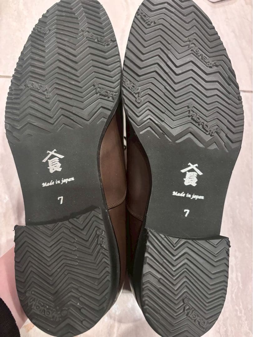 【美品/三陽山長】柔ニ/JUJI ブラウン ドレスシューズ/ストレートチップ