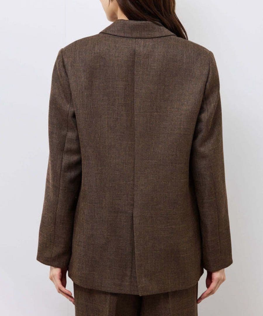 スリートーンツイードジャケット　ブラウン　Mサイズ
