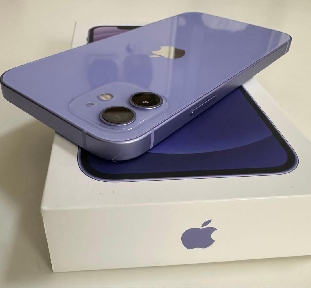 【美品】iPhone12 64GB パープル 83%